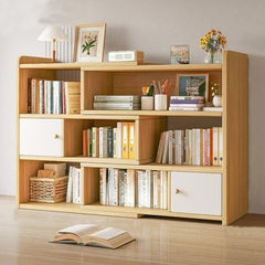 Expandable Desktop Bookcase, Freestanding Multi-layer Bookshelves, Adjustable Width Bookshelf Book Shelf Storage Unit, Multifunctional Storage Rack Book Shelf for Home Office Storage Organization