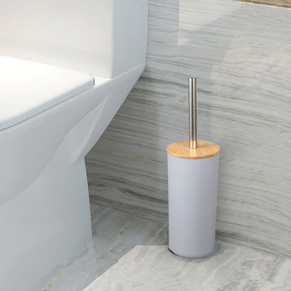 6pc Grey Black White Bathroom Accessories- Bathroom Bin And Toilet Brush Set- Durable Toothbrush Holder Cup- Soap Dispenser With Pump- Soap Dish Holder