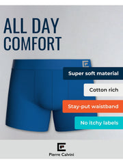 5-Pack Men’s Boxers – Cotton Underwear in Blue, Black, or Mixed Dark Colors – Soft, Breathable & Comfortable Fabric – Longer Leg Design with Anti-Chafing Fit – Tag-Free, Anti-Roll Waistband & No Ride-Up – Everyday Multipack Men’s Boxer Shorts – Durable, S