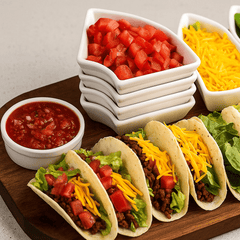 Christmas Divided tray as condiment bowl & snack platter, white buffet set for parties Rotating Snack Tray with 6 Removable Bowls Ceramic Divided Rotating Ceramic Serving Platter with Cover, Lazy Susan Storage Box for Taco Toppings, Snacks, Dip Sauces, Ki