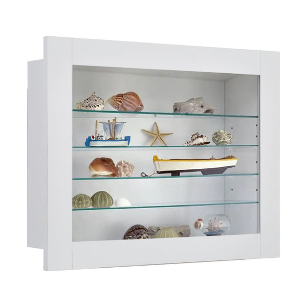 5-Layer Transparent Collection Display Cabinet, Space-Saving Display Cabinet for Home, Office, Bathroom, Living Room, Wall Mounted, Multi-tier Shelving, Space-Saving, Durable Organizer, Ideal for Storage and Decoration