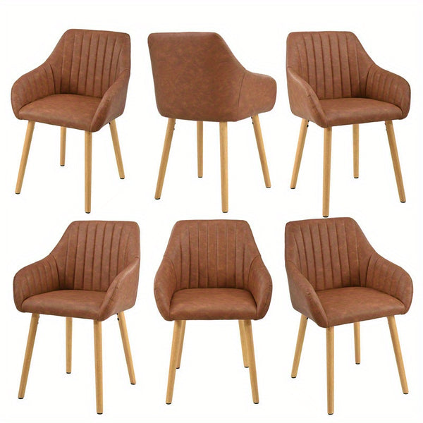 Modern Scandinavian Dining Chairs Suitable for - Ergonomic Armrests & Padded Seats with Cushioned Backrest, Soft /Upholstery & Sturdy Legs - - Modern Chairs, for, or for Company Events (Assembly Required)