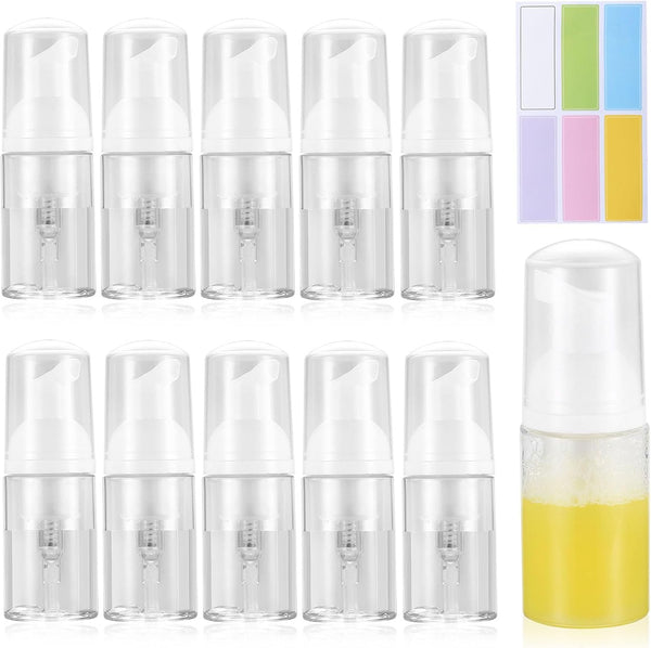 11 Pcs Foam Soap Dispenser Bottles, 30 Ml/1 Oz Foaming Soap Dispenser, Travel Foam Pump Bottles, Portable Soap Foam Dispenser for Lotions Liquid Dish and Hand Soap Dispenser Bathroom Kitchen