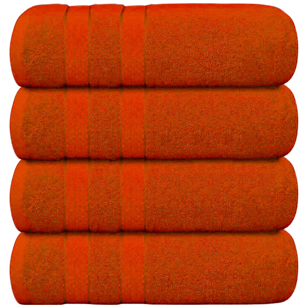 4 X Large Jumbo Bath Towels 100% Egyptian Cotton -75 x 150 cm- Soft Quick Dry Hotel Spa Big Bathroom Towels Set
