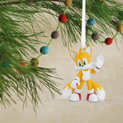 Hallmark Tails Hanging Ornament, Sonic the Hedgehog Tree Decoration, Resin, Gifts for Christmas