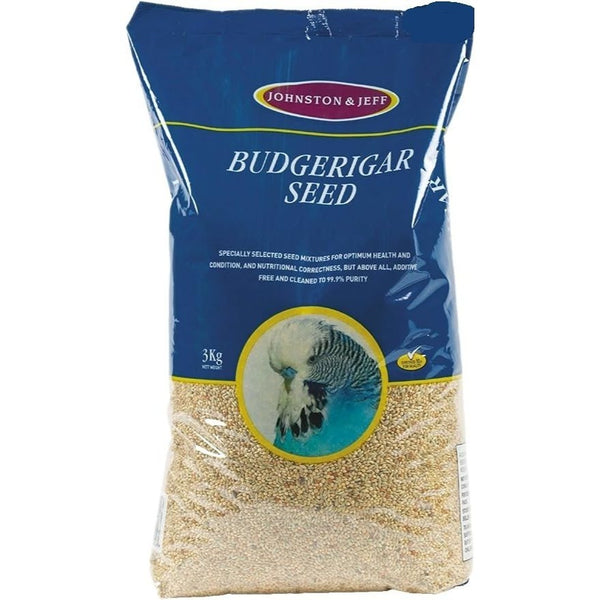 J & J Budgerigar Seed 3 kg Premium Nutritional Blend For Budgies And Parakeets
