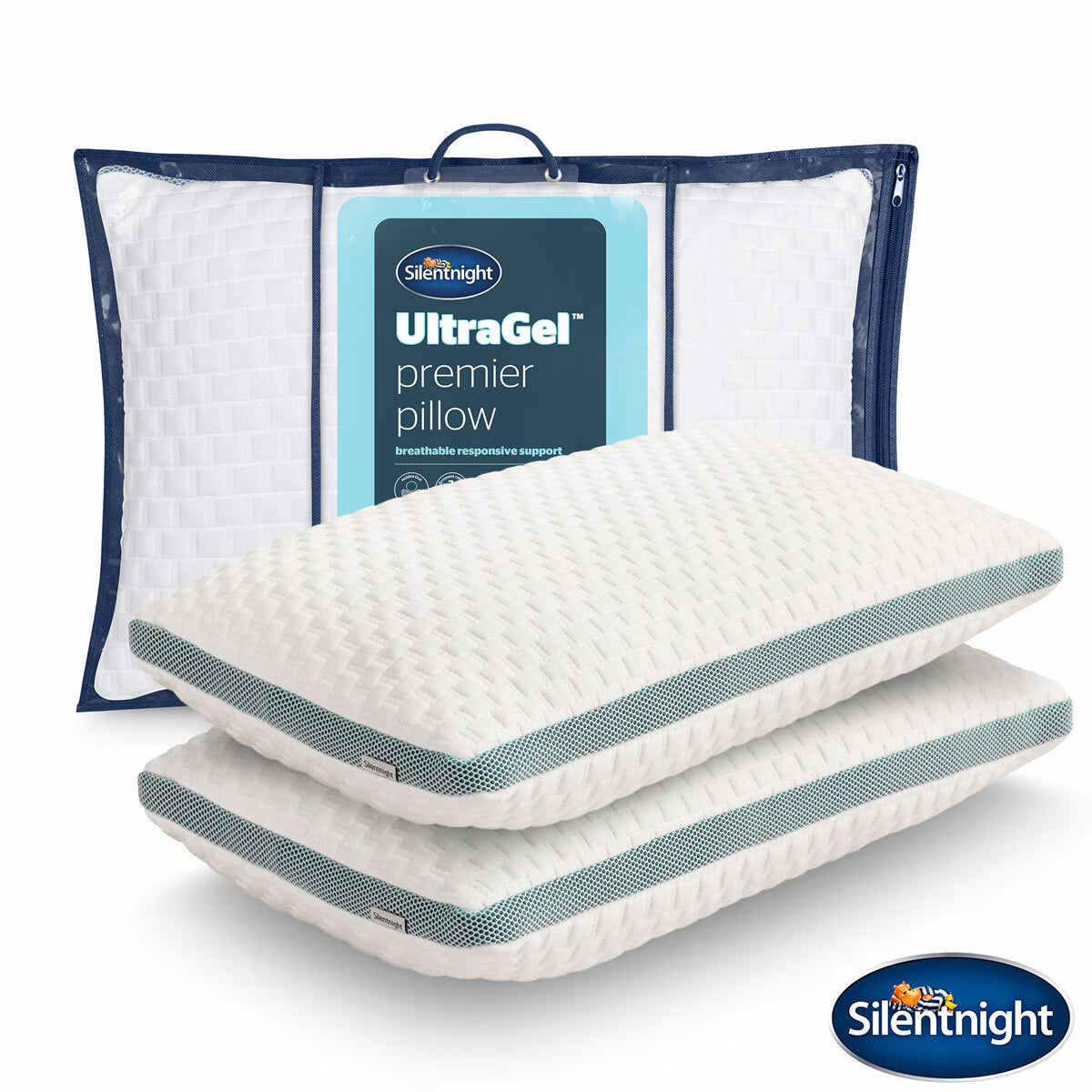 Silentnight Ultragel Premier Pillow, 2 Pack