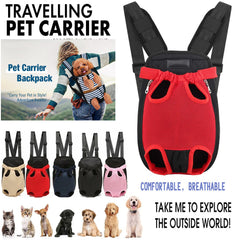 ATEK Breathable Mesh Pet Carrier Backpack With Adjustable Straps, Zipper Closure, And Built-in Leash For Dogs And Cats Christmas Gift