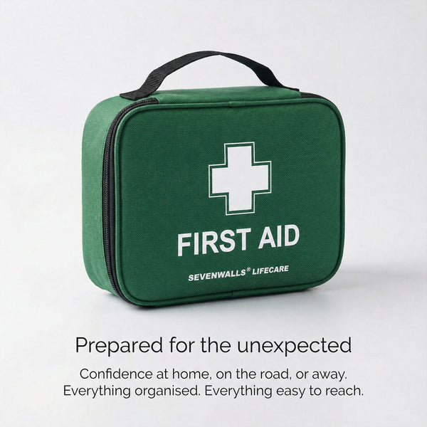 220pcs Premium First Aid Kit Bag - Includes Cold (Ice) Packs, Burn Gel, Eyecare, Emergency Blanket, Plasters and Bandages for Home, Office, Car, Caravan, Workplace, Travel, Holidays and Sports