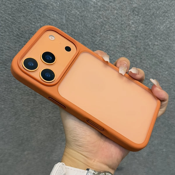 Phone Case - Luxury Matte Orange Shockproof Case for Iphone 17 Pro Max 17 Pro Transparent Back Cover Anti-Scratch Protective Phone Case