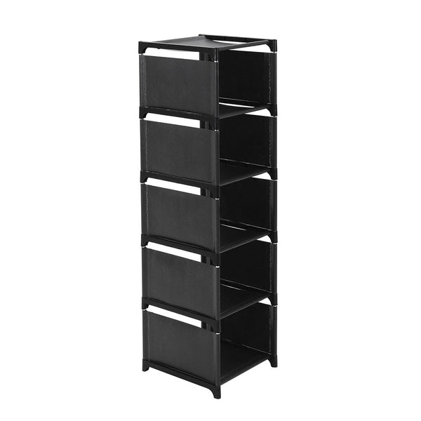 6/ 7/ 8 Tiers Metal Shoe Rack, Vertical Tall Narrow Shoe Rack Sturdy Free Standing Metal Shoe Shelf Storage Organizer, Multifunctional Shoe Cabinet, Space-saving Shoe Stand, Large Capacity Footwear Holder Corner Shoe Storage Rack for Closet Bedroom Entryw