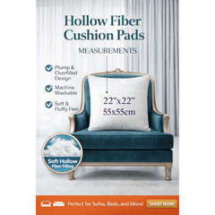 Square Cushion Pads Deep Fill Inner Insert Hollowfiber Filled Cushions