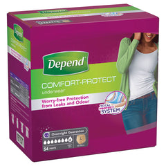 Depend Underwear for Women in Large, 54 Pack