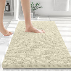 1pc Soft Chenille Bath Mat – Durable Chenille Rug with Non-Slip Backing, Stylish Bathroom Rug, Machine Washable Bath Mat, Non-Slip Area Rug for Shower Room & Home Use