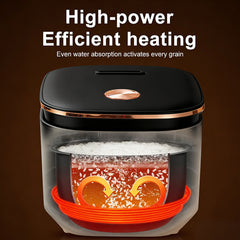 5L Digital Rice Cooker, 8 Cooking Functions with Steamer, Quick Rice, Porridge, Soup, 12H Timer & Auto Keep Warm, Non-Stick Electric Cooker for Home