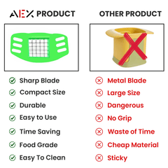 AEX Potato Chipper | French Fry Cutter and Vegetable Slicer | Kitchen Tool for Potatoes, Carrots, Cucumbers & More