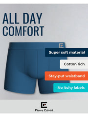 5-Pack Men’s Boxers – Cotton Underwear in Blue, Black, or Mixed Dark Colors – Soft, Breathable & Comfortable Fabric – Longer Leg Design with Anti-Chafing Fit – Tag-Free, Anti-Roll Waistband & No Ride-Up – Everyday Multipack Men’s Boxer Shorts – Durable, S