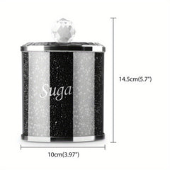 Tea Coffee Sugar Canisters Sugar Tea Coffee Sugar Jars Reusable Crystal Filled Tea Coffee Sugar Canisters with Lid for Kitchen Home Present