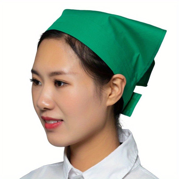 Chef Barista Hat Women Waitress Baker Triangular Hair Bandanna Cook Uniform Turban Kitchen Restaurant Skull Cap