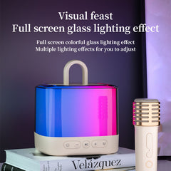 Mini K32 Karaoke Machine with Wireless Microphone, Portable Wireless Speaker, Party Lights, Gift for Birthday