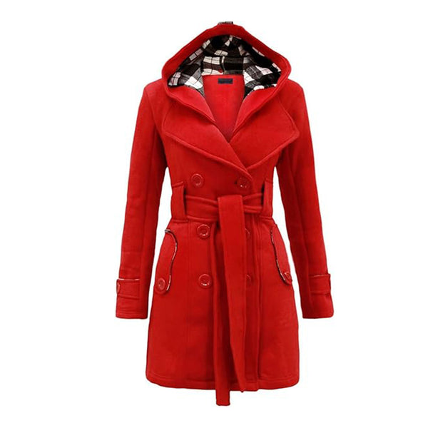 NOROZE Women’s Fleece Coat | Long Sleeve Belted Button Jacket | Warm Winter Outerwear | UK Sizes 8–26