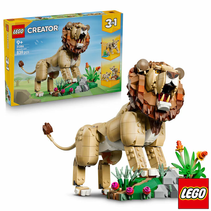 LEGO Creator 3-In-1 Wild Animals: Majestic Lion - Model 31386 (9+ Years)