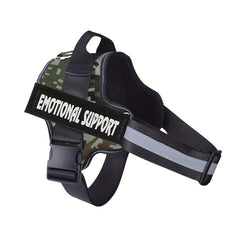 Basic Dog Harness for Emotional Support Dogs Non-Tension Reflective Adjustable Non-Choking Pet Vest Straps with Handles for Easy Walking And Training for Small Medium And Large Dogs