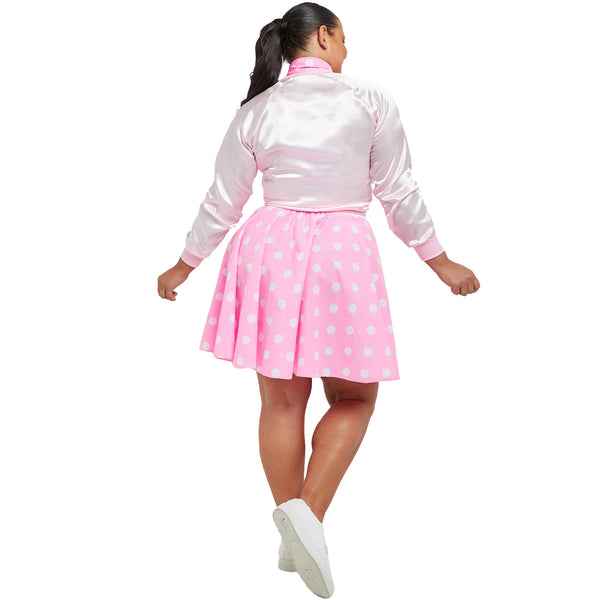 Adult 50s Pink Satin Jacket | Retro Lightweight Women’s Pink Bomber Coat | Classic Vintage Style Jacket for Everyday Wear