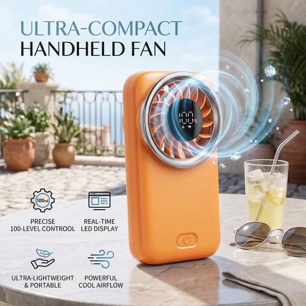 Mini Handheld Fan, 50% Smaller Portable Pocket Cooling Fan, 3-in-1 Stand Handheld Lanyard USB Fan, Summer Cooling Essential for Travel