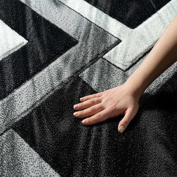 1pc Area Rug – Dazzling Abstract High-Weight Thick Design – Super Soft, Durable, Comfort-Feel Texture – Ideal for Living Room, Dining Room, Bedroom & Office Flooring