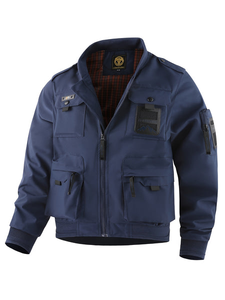 Men'S Fashion Thin Jacket Men New Spring Casual Cargo Multi-Pocket Thin Jacket Men Spring Autumn Outdoor Thin Loose Jacket for Men