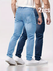 Men'S Skinny Jeans 2pcs Set