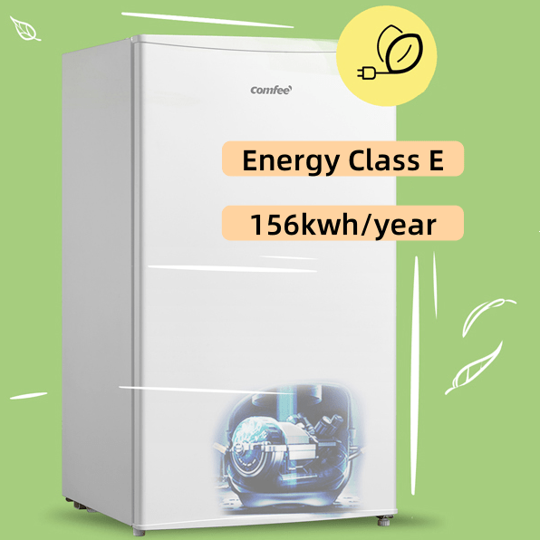 COMFEE' 60 Litre Freestanding Under Counter Freezer with 4-Star Freezer Drawer - Reversible Door & Precision Thermostat Control - Ideal Compact Storage for Small Kitchens (Energy E, White)