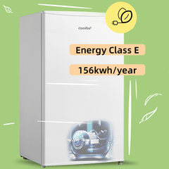 COMFEE' 60 Litre Freestanding Under Counter Freezer with 4-Star Freezer Drawer - Reversible Door & Precision Thermostat Control - Ideal Compact Storage for Small Kitchens (Energy E, White)