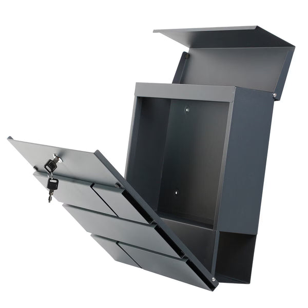 Phoenix Estilo Top Loading Letter Box MB0121KA in Graphite Grey with Key Lock