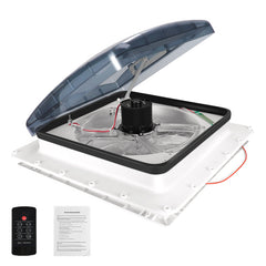 Roof Vent Fan Motorhome Fan Speed Intake Exhaust Automatic Level Permanent Reversible Fan with Crank Lift Smoke Lid