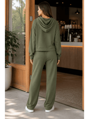 Women'S Soft Touch Tracksuit Set, Zip Up Hooded Jacket & Joggers, Casual 2pcs Lounge Wear Co Ord Outfit, Casual and Sports Wear, Gym Wear Street Wear