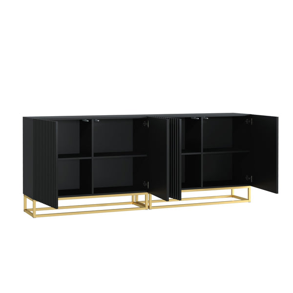 Ripple Duo 200cm Modern Sideboard with Fluted Doors and Storage