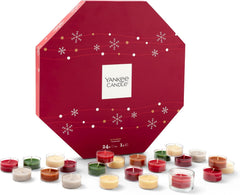 Yankee Candle Advent Calendar 2025 Wreath | Scented Candles Gift Set | 24 Scented Tea Lights and 1 Tea Light Holder | Gifts for Women
