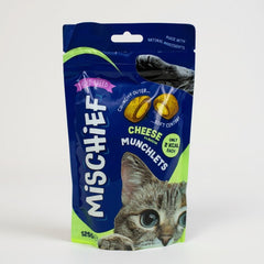 3 value pack Mischief Pillow Cat Treats - 125g | Crunchy & Creamy Snacks for Cats | Available in Salmon, Chicken & Cheese Flavors