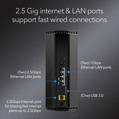 Netgear Nighthawk RS300 Tri-Band Wifi 7 Router 9.3Gbps, 6GHZ, RS300-100EUS