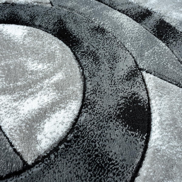 1pc Shaggy Rug – Retro Circle Pattern Dense-Pile Design – Super Soft, Non-Shed, Durable – Ideal for Bedroom, Living Room, Kitchen & Indoor Flooring