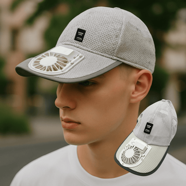 USB Rechargeable Cooling Fan Baseball Cap, 3-Speed Adjustable Airflow Sun Hat for Outdoor Sports, Golf, Fishing, Hiking