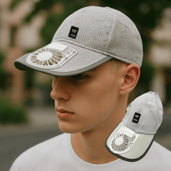 USB Rechargeable Cooling Fan Baseball Cap, 3-Speed Adjustable Airflow Sun Hat for Outdoor Sports, Golf, Fishing, Hiking