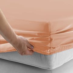 40cm Extra Deep Fitted Sheet – Solid Color Deep Pocket Sheet, Soft & Breathable Microfiber Bedding, All Seasons, Hotel-Quality, Machine Washable, Single, Double, King & Super King Sizes