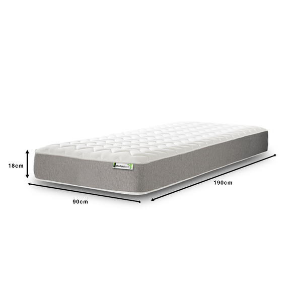 Starlight Beds Zig Zag Hybrid Memory Foam and Open Coil Spring 18CM Deep Mattress