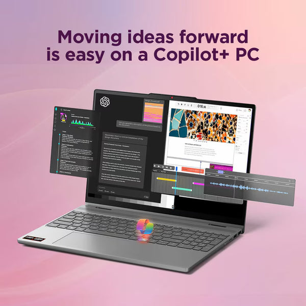Lenovo Ideapad 5 14AGP11 Copilot+ PC, AMD Ryzen 5 AI, 16GB RAM, 512GB SSD, 14 Inch Convertible 2 in 1 Laptop, 83UH000UUK
