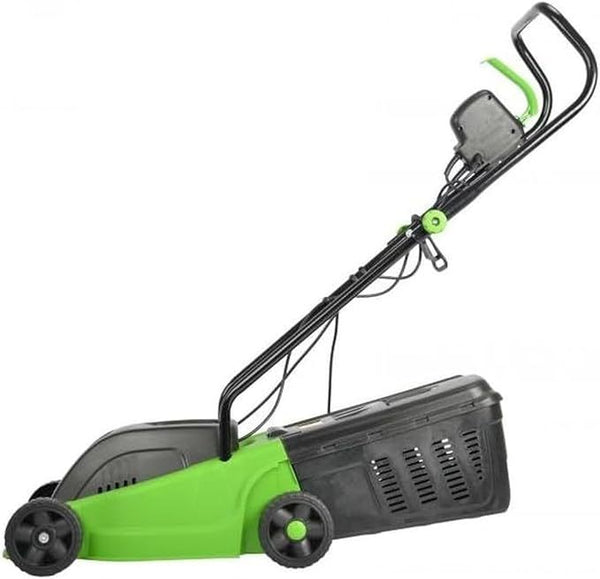 ToolTronix Electric Rotary Lawnmower with 1000w Turbo Drive Motor 30 cm Steel Blade, Air-Lift Grass Collection Technology, 10m Cable with BS Plug, 25 litre Lawn Mower Collection Box