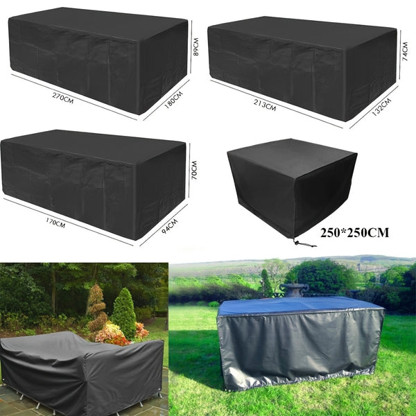 Garden Patio Outdoor Furniture Sofa Couch Chair Table Covers Black