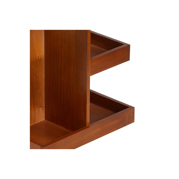 Wood Makeup Storage Box - 360-Degree Rotating Display Stand for Lipsticks, Skincare & Jewelry, Multi-Layer Organizer 22.5 * 22.5 * 27.5cm